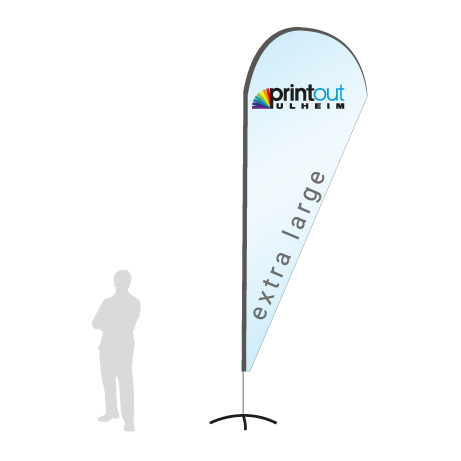 Beachflag Drop | Extra Large (460 cm) | einseitig bedruckt