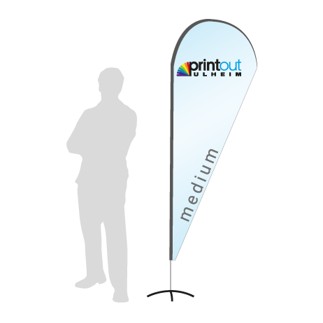 Beachflag Drop | Medium (280 cm) | einseitig bedruckt